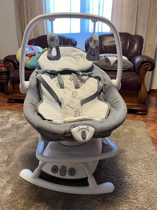 Espreguiçadeira relax bebé, Join 2 em 1 plana e balança