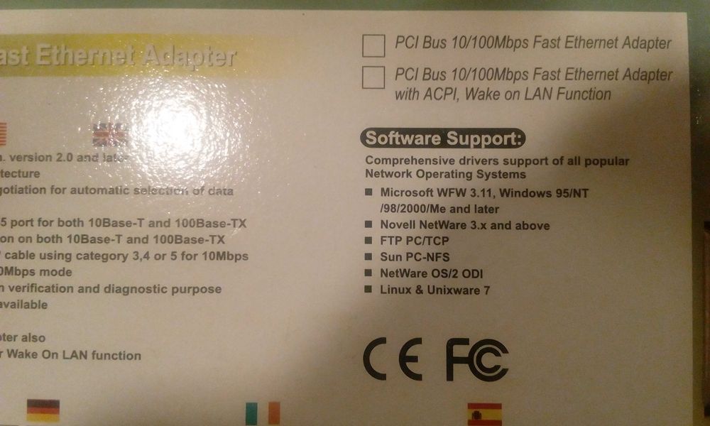 Placa Ethernet Gigalink 10/100 Mbps