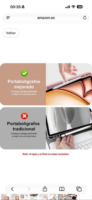 Capa Teclado Bluetooth Rosa com Touchpad para iPad
