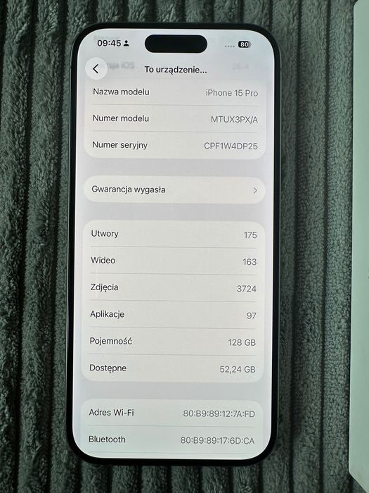 iPhone 15 Pro 128GB - idealny stan