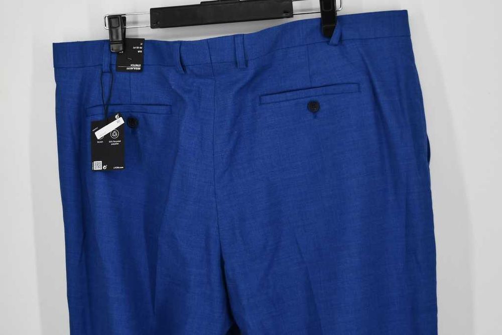 Eleganckie spodnie garniturowe C&A regular fit 60 niebieskie