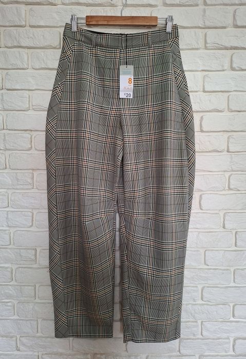 Primark 36 Nowe Szerokie Spodnie w kratę Wysoki Stan