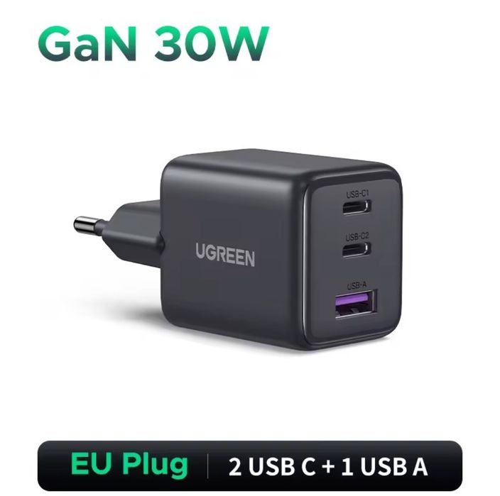 Зарядний пристрій блок Ugreen 30w 45w. Швидка зарядка