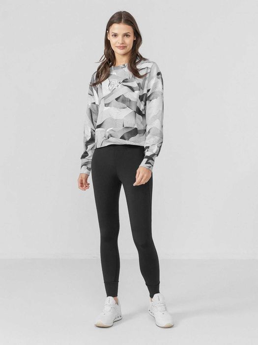 4F Nowa bluza S/36 crop top wzór bluzka koszulka longsleeve swetr