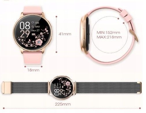 ruxingx g35 damski smartwatch z funkcją telefonu, ip68 z pulsometrem