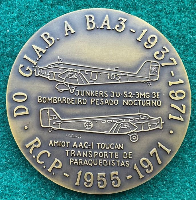 Medalha em bronze força aérea portuguesa