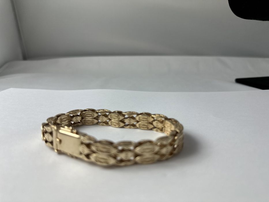 Złota Męska Bransoleta Cartier Pr.585 NOWA CENA