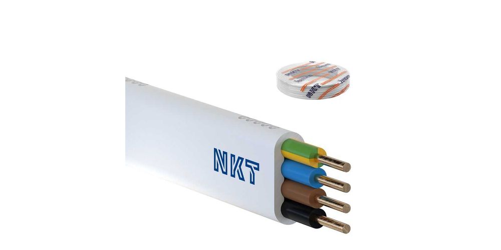 Przewód płaski YDYpżo 4X1,5 mm2 450/750V 100m instal LUMEN NKT YDY
