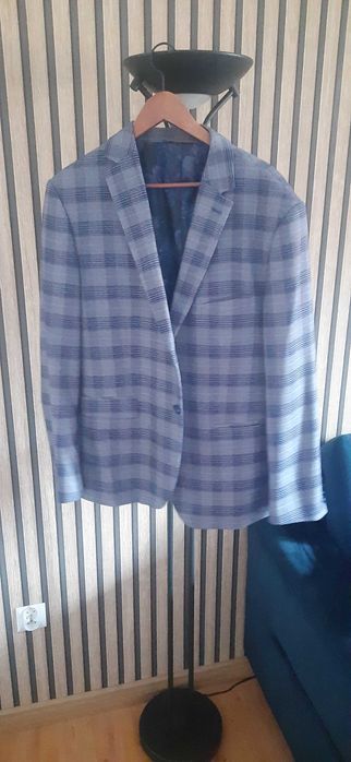 Marynarka męska w kratę - casual, firma LEGER 182/116