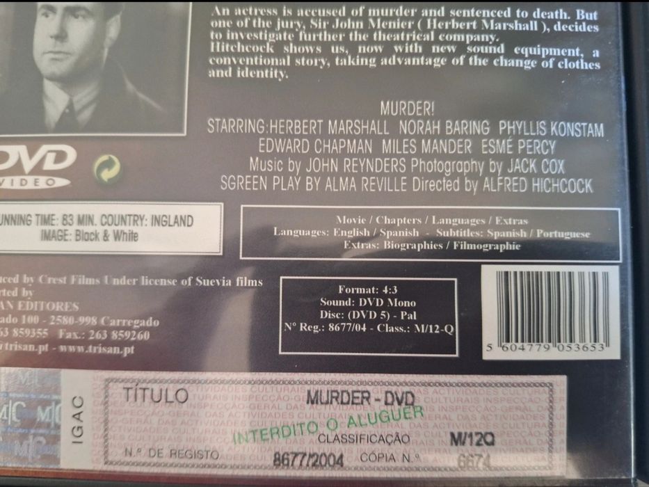 Pack 7 Filmes DVD Alfred Hitchcock