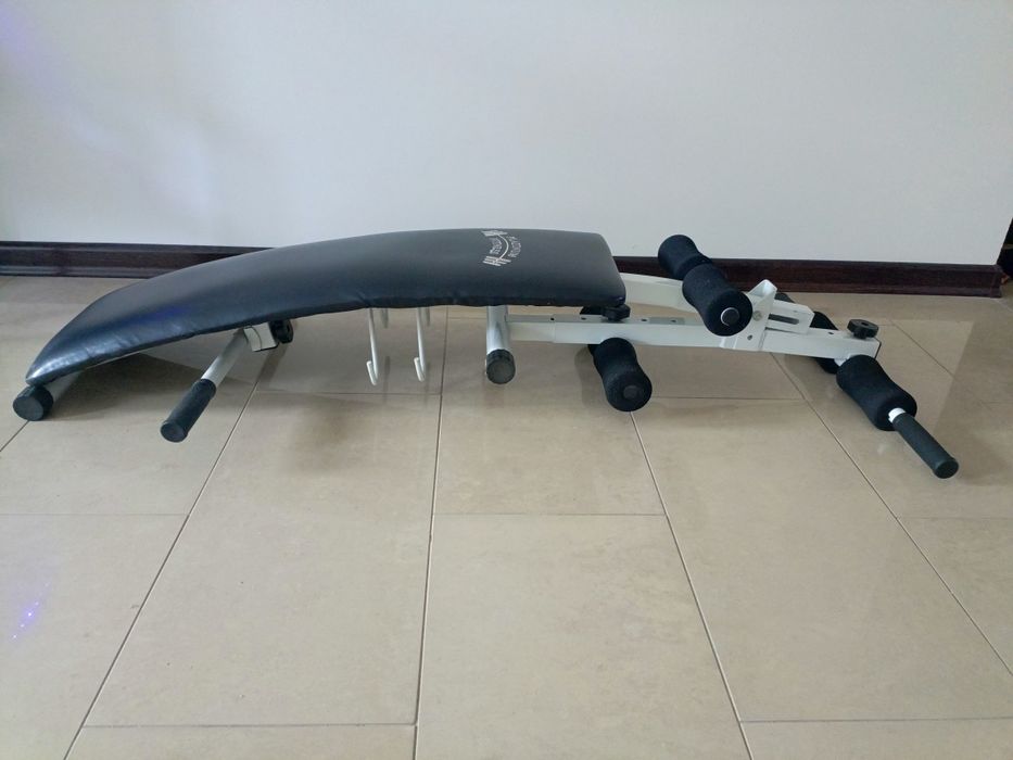 Ławka skośna profilowana do ćwiczeń, składana, mięśnie brzucha