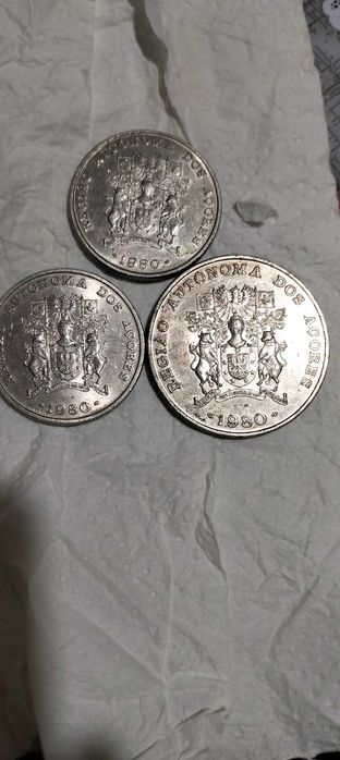 Moedas Acores 100 escudos e 25