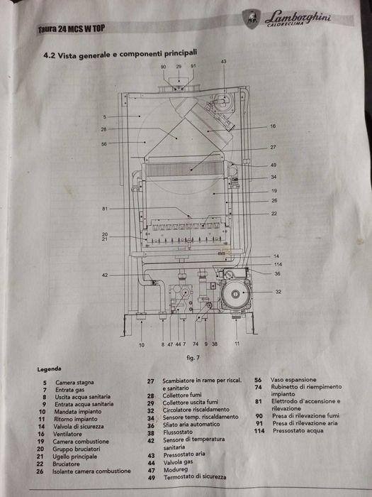 Caldeira a Gás Lamborghini Taura 24 MCS W Top (A funcionar)