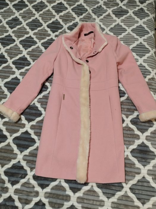 Parka rosa Cristina barros tamanho 38 praticamente nova