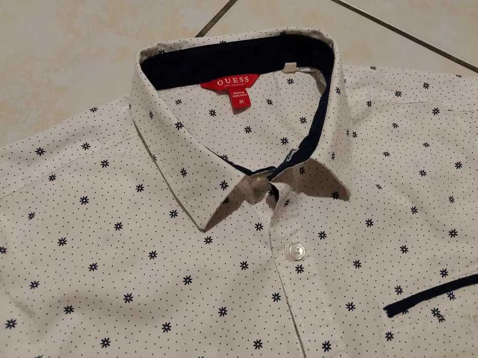 GUESS - NOWA! z LOGO Koszula Męska krótki rękaw rozmiar M