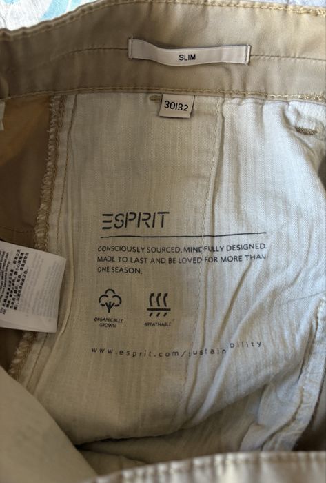 Штани Esprit літні бавовняні 30/32 slim fit