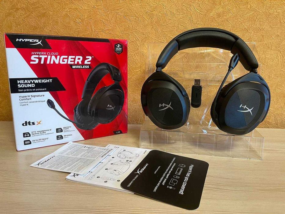 Игровые безпроводные наушники с микрофоном  HyperX Cloud Stinger 2 Wireless Black