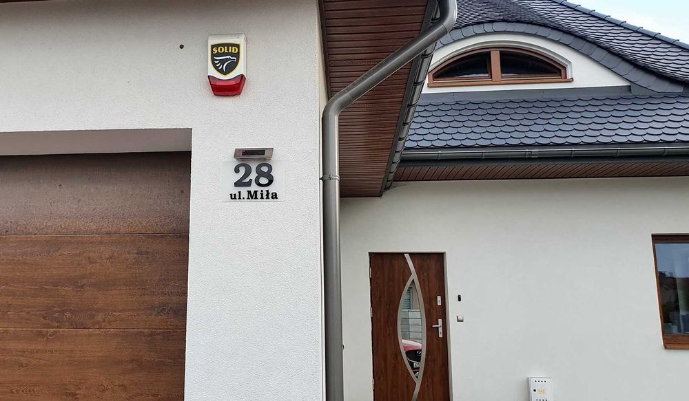 Tabliczka adresowa solarna 3D LED, PROJEKTY GRATIS, idealny prezent