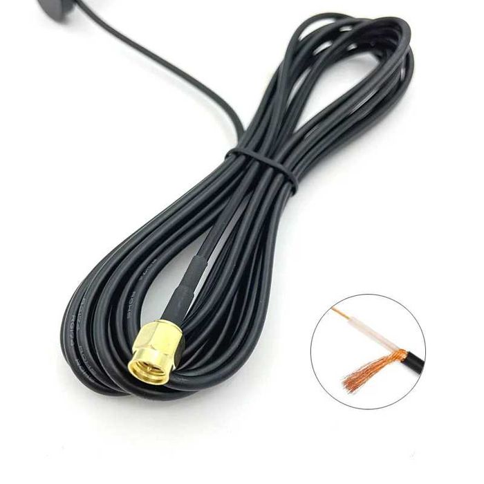 ••• Антена LoRa / GSM-900 / ISM 868-915 МГц 3-5 dBi з роз'ємом SMA Male | RG174 | 28.5 см | для IoT та телеметрії для Meshtastic, MeshCore, Heltec V3
