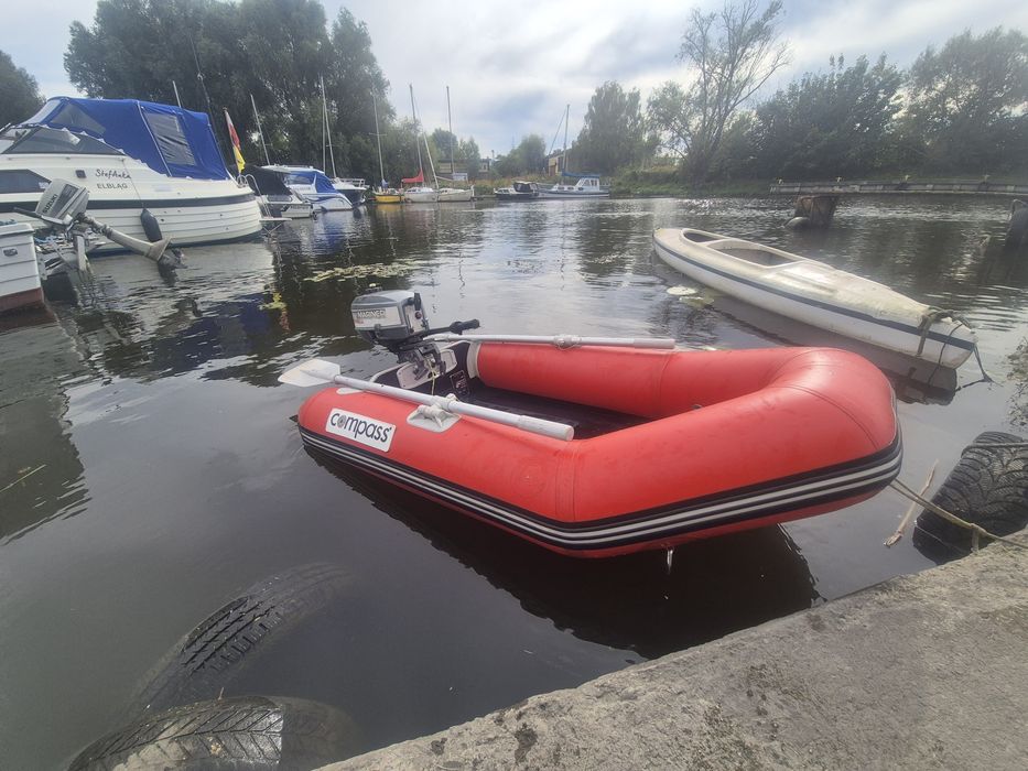 Ponton Compass MS 180S + Silnik zaburtowy Mariner 3.3 KM (2T) – Zestaw na ryby / rekreację
