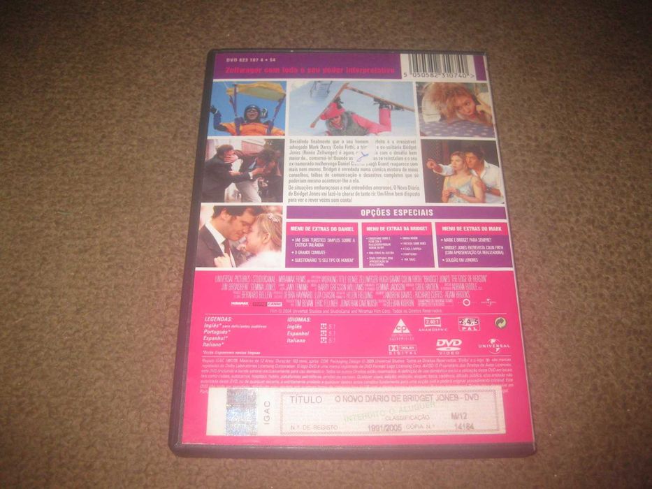 DVD "O Novo Diário de Bridget Jones" com Renée Zellweger