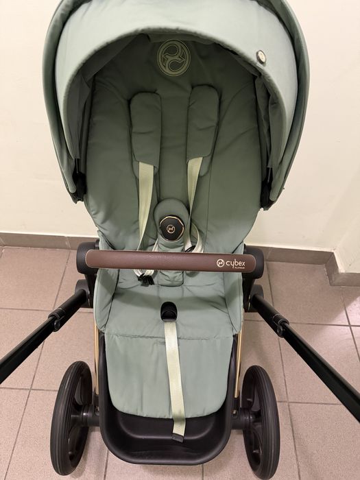 Коляска 2 В 1 Cybex Priam Leaf Green, Шасі Rosegold
