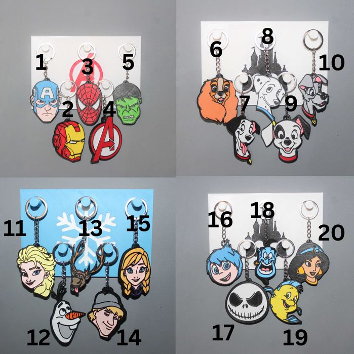 Vários porta chaves NOVOS
