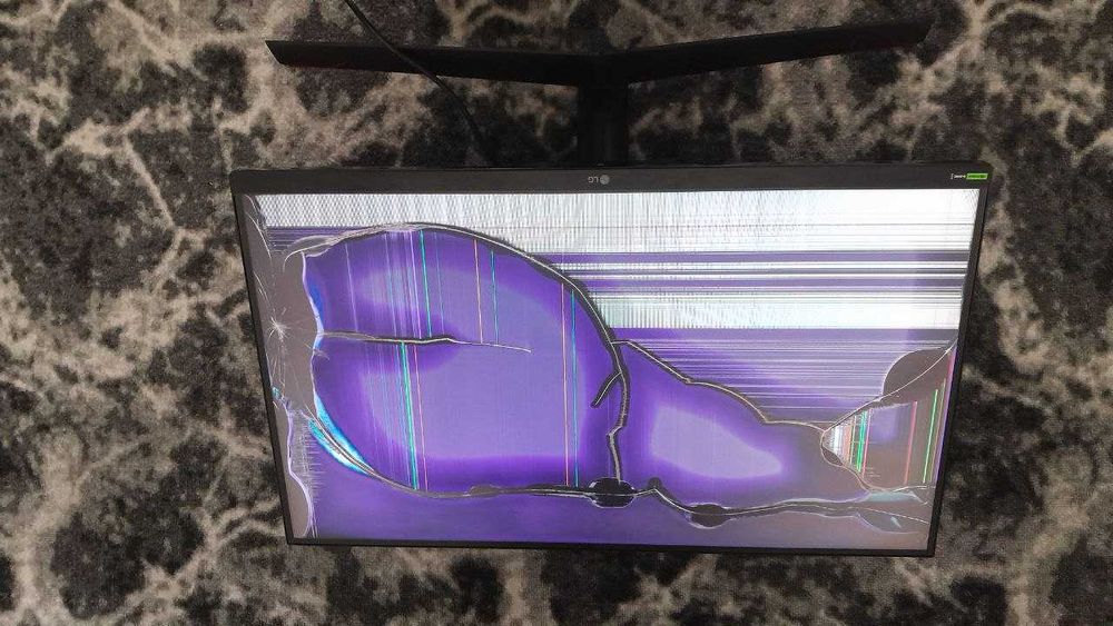 игровой монитор LG UltraGear 27GN800 разбита матрица