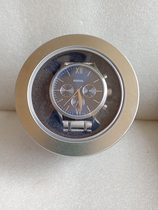 Męski zegarek FOSSIL BQ2808 FENMORE silver oryginalny elegancki stoper