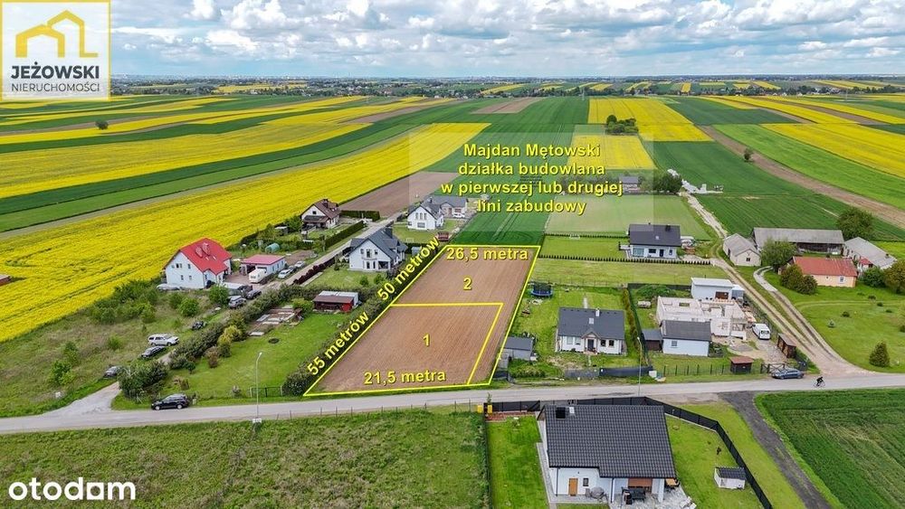 Szeroka działka, 12 arów, media, Majdan Mętowski.