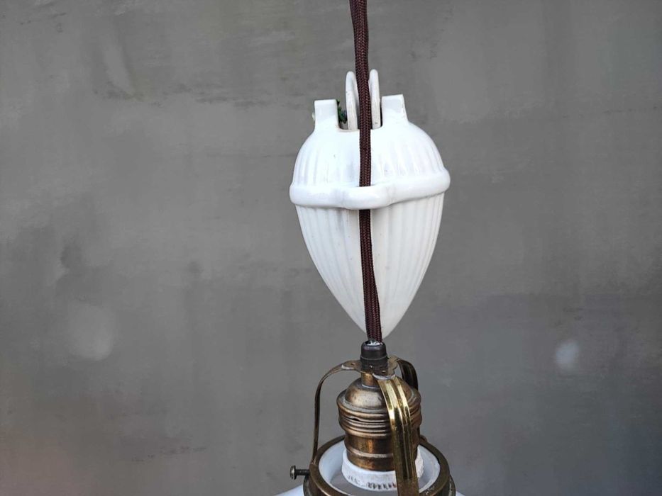 Przedwojenna porcelanowa lampa,przeciwwaga