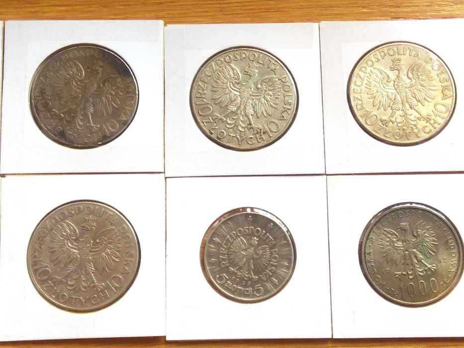 Zestaw monet srebrnych