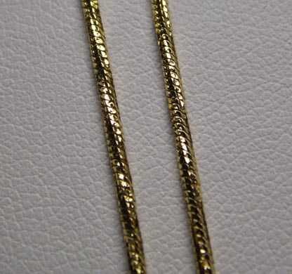 Łańcuszek okrągła diamentowana linka żyłka srebro złocone 48 cm.