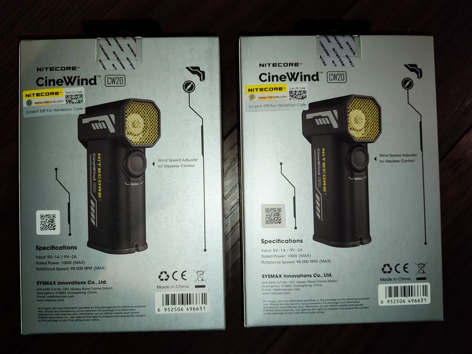 Багатофункціональний портативний ручний фотовентилятор Nitecore CW20