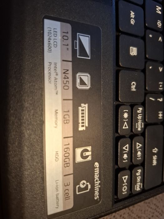 Laptop eMachines 350-21G16I - wysyłka gratis