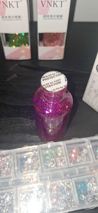 Liquid eye shadow brilhantes para olhos pinça