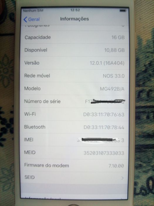 Iphone 6 desbloqueado A1586 16Gb