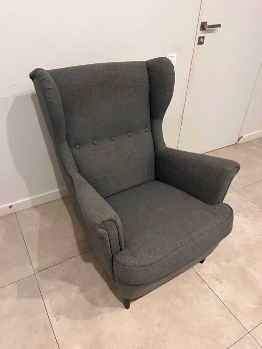 fotel IKEA STRNDMON uszak szary