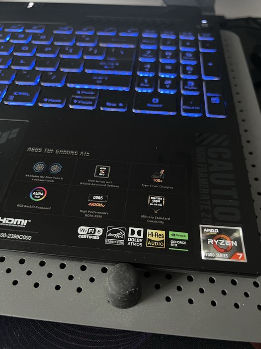 Laptop gamingowy Asus tuf gaming A15 FA507NU stan idealny