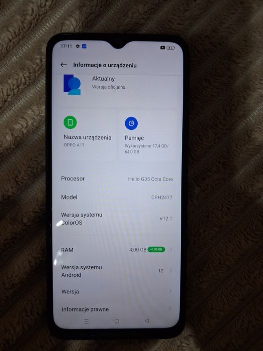 Smartfon Oppo A17
