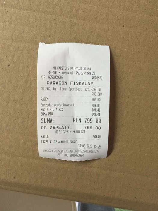 Autko na akumulator na gwarancji