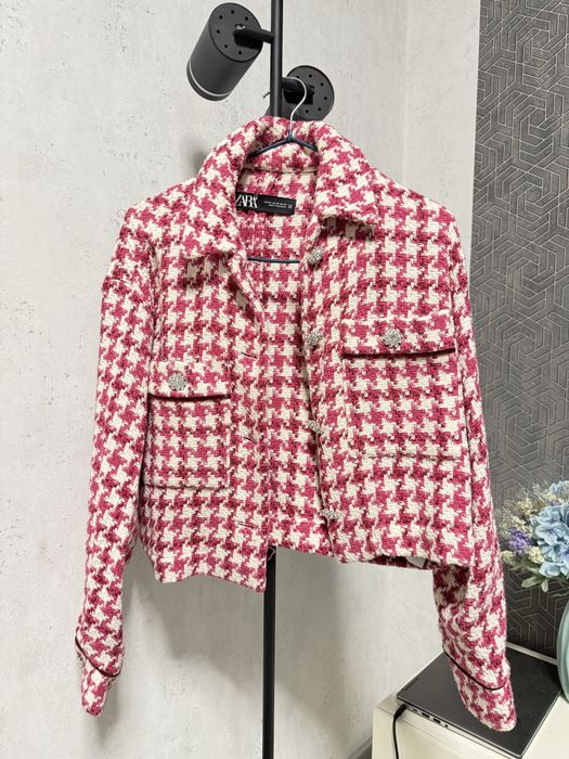 Zara пиджак твидовый