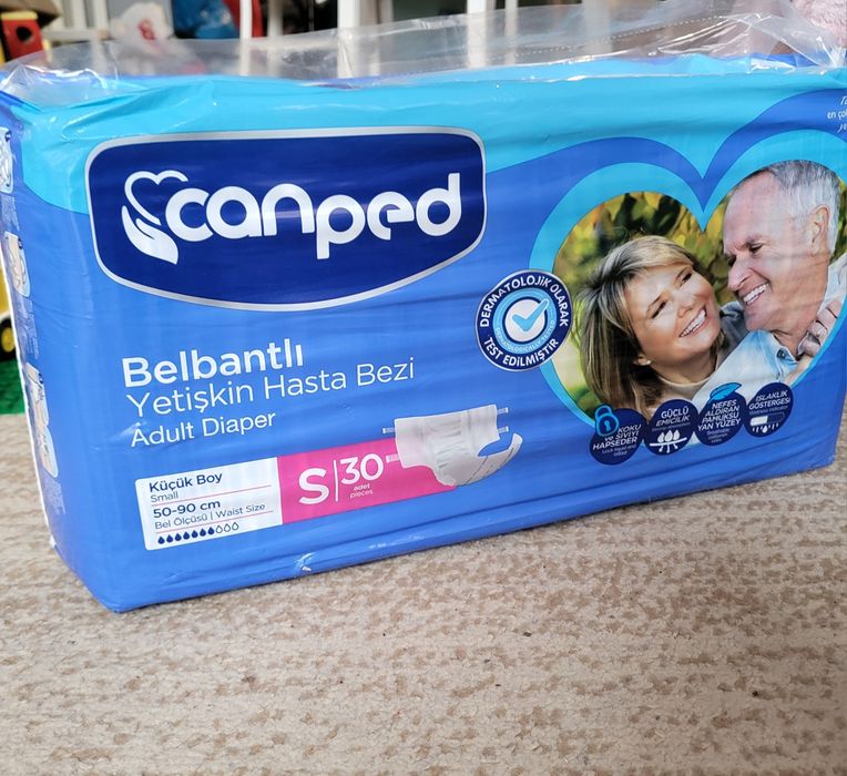 Pampersy Canped Majtki Pieluchy dla dorosłych. 30 sztuk S, 50-90 cm
