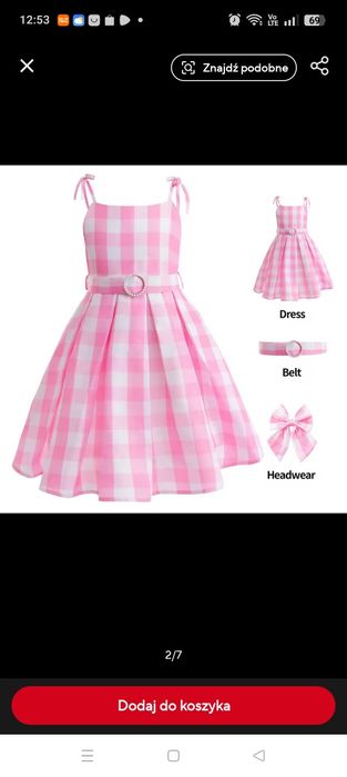 Strój Barbie dla dziewczynki 140.