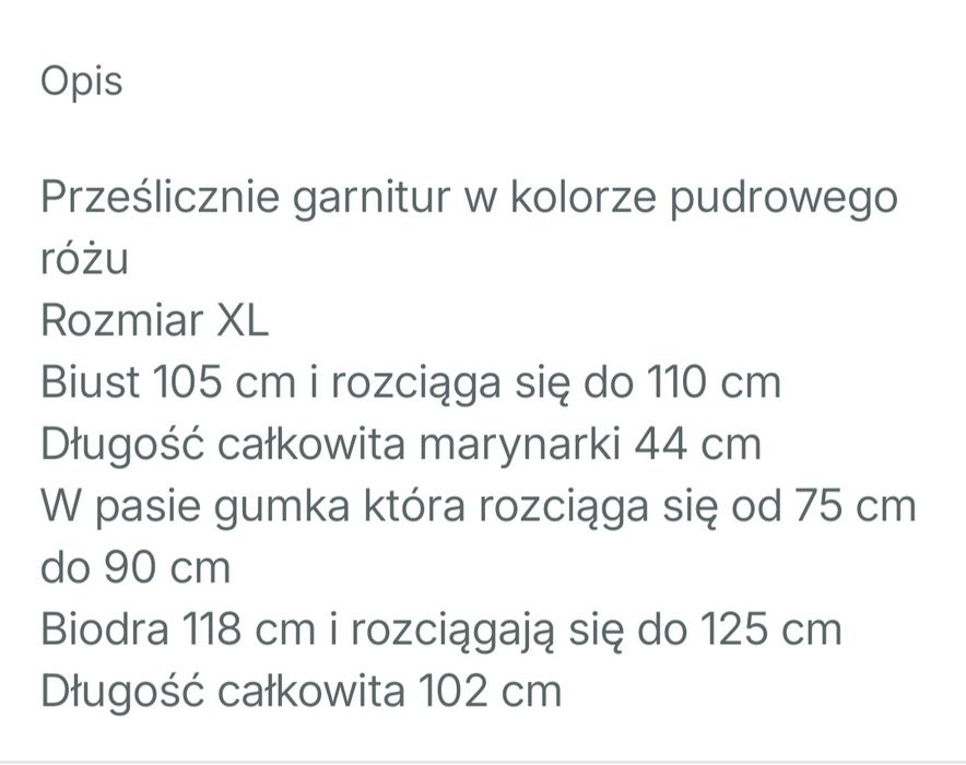 Garnitur różowy Komunia