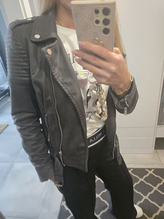 Ramoneska r.S szara, imitacja zamszu