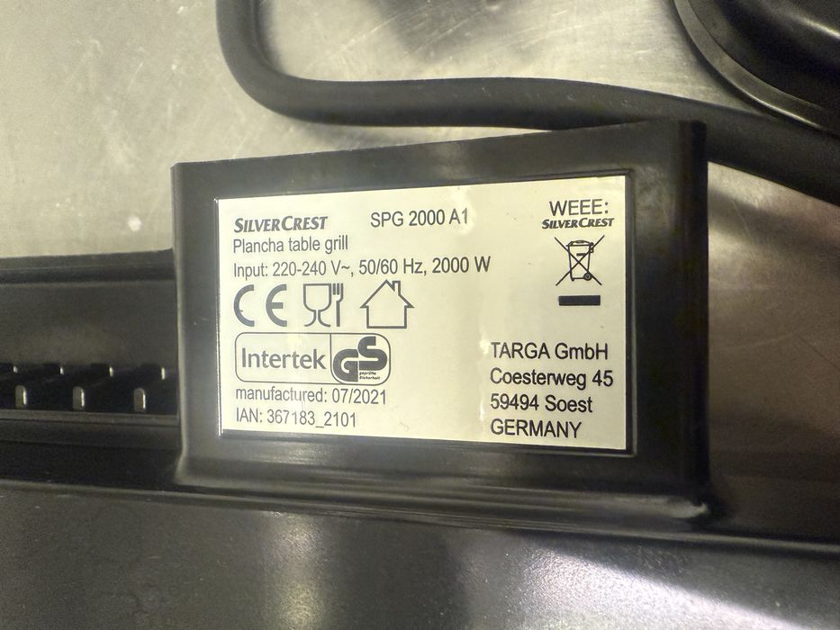 Grill elektryczny Silver Crest 2000W