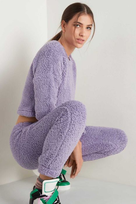 Женские флисовые , из шерпы теплые штаны (брюки) , размер С