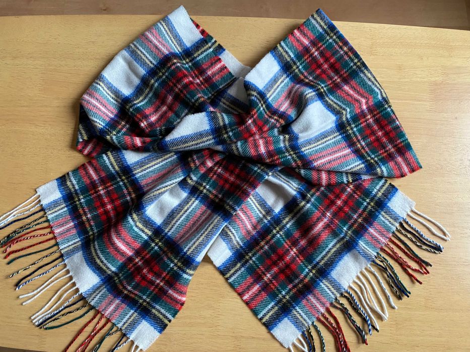 Szal szalik z wełny - John Hanly - nowy - unisex