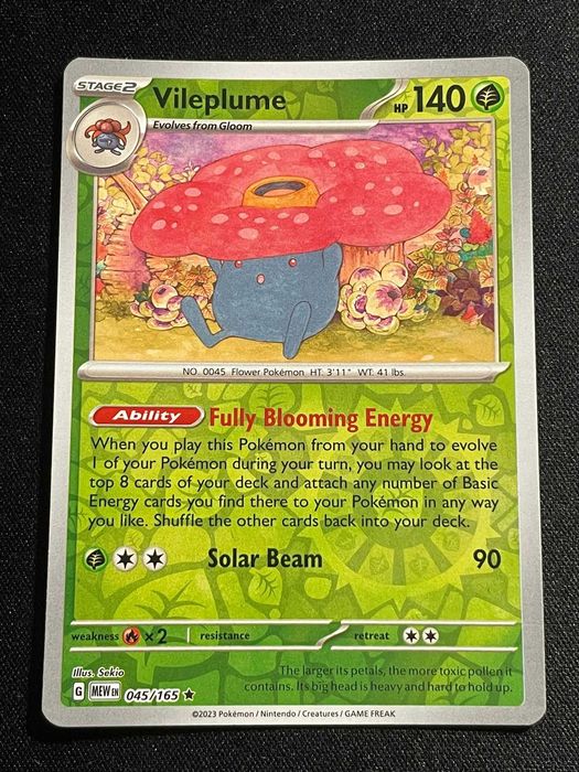 Carta Pokémon 151 Vileplume 45/165